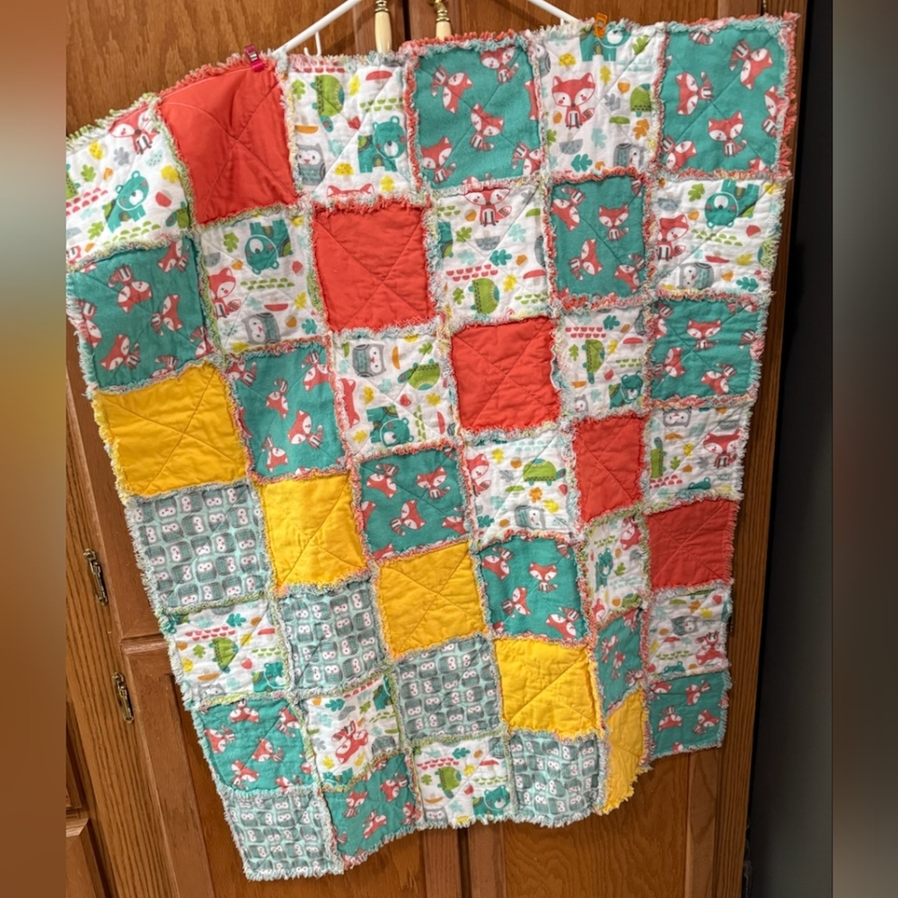 Colorful Patchwork Baby Quilt